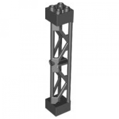 black support 2 x 2 x 10 girder triangular vertical - type 3 - 3 posts 2 sections