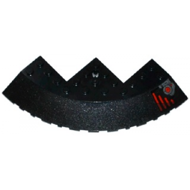 black brick round corner 10 x 10 with slope 33 edge axle hole facet cutout with oscilloscope and red light bars pattern model left sticker - set 76027