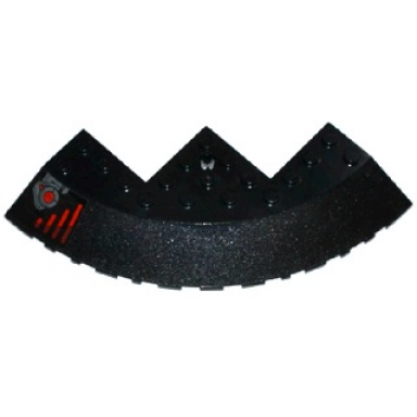black brick round corner 10 x 10 with slope 33 edge axle hole facet cutout with oscilloscope and red light bars pattern model right sticker - set 76027