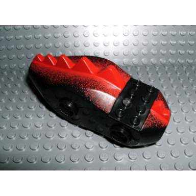black dragon body fantasy era with dark red dorsal scales pattern 7094