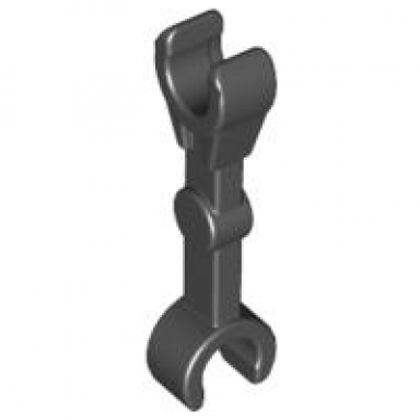 black arm mechanical straight with clips at 90 degrees vertical grip