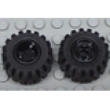 wheel 11mm d x 12mm hole notched for wheels holder pin with black tire 21mm d x 12mm - offset tread small wide 6014b 6015