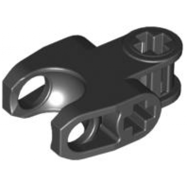 technic axle connector 2 x 3 with ball joint socket - closed sides angled forks with closed axle holes