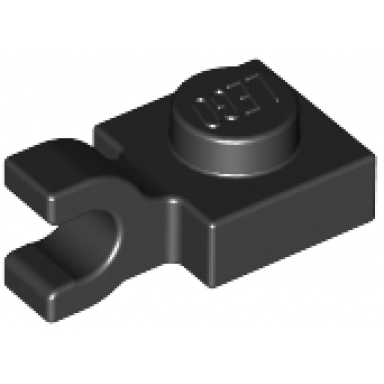 black plate modified 1 x 1 with u clip horizontal grip