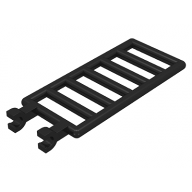 black bar 7 x 3 with 2 open u clips ladder