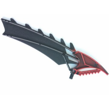 black bionicle wing bladed with marbled dark red pattern