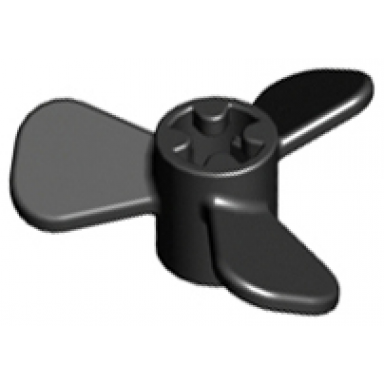 black propeller 3 blade 3 diameter with axle hole