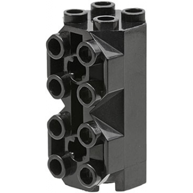 black brick modified octagonal 2 x 2 x 3 1 3 with side studs