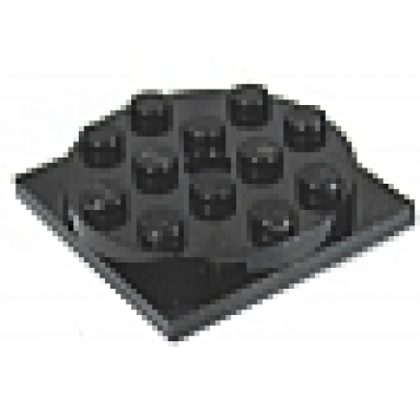 black turntable 4 x 4 x 2 3 with black square base free-spinning 60474 61485