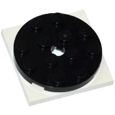 turntable 4 x 4 x 2 3 with white square base free-spinning 60474 61485