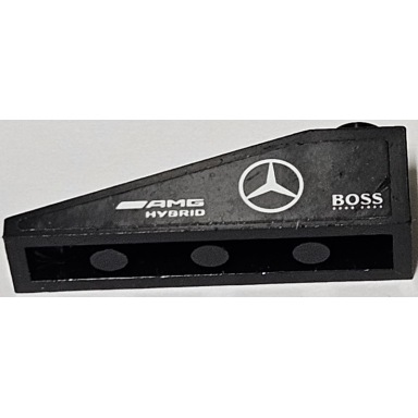 black slope 18 4 x 1 with white boss mercedes-benz and amg hybrid logos pattern on both sides stickers - set 75883