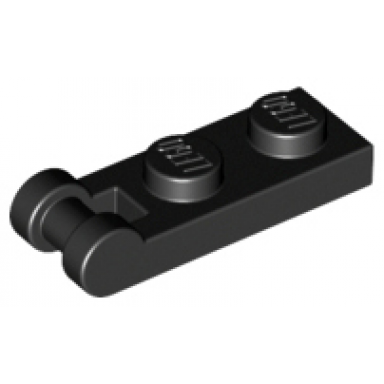 black plate modified 1 x 2 with bar handle on end
