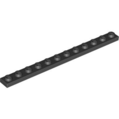 black plate 1 x 12