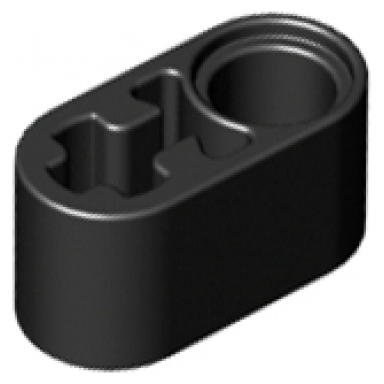 black technic liftarm thick 1 x 2 - axle hole