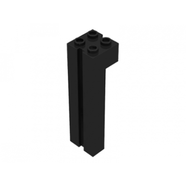 black brick modified 2 x 2 x 6 with channel