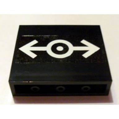 panel 1 x 4 x 3 with side supports - hollow studs with train logo white pattern sticker - set 7938