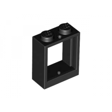 black window 1 x 2 x 2 flat front