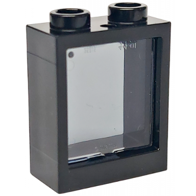 window 1 x 2 x 2 flat front with trans-black glass 60592 60601