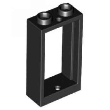 black window 1 x 2 x 3 flat front
