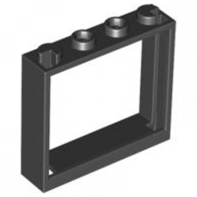 black window 1 x 4 x 3 - no shutter tabs