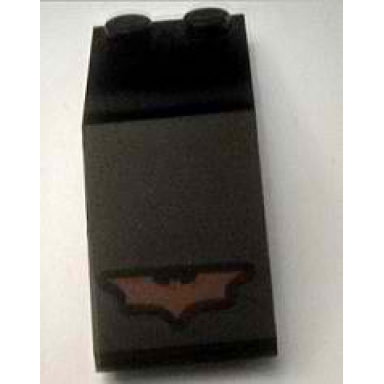 black windscreen 5 x 2 x 1 2 3 with red bat with black outline pattern sticker - set 7888