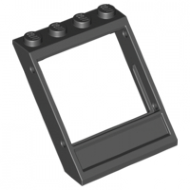 black window 4 x 4 x 3 roof with bottom panel