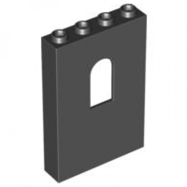 black panel 1 x 4 x 5 wall with window