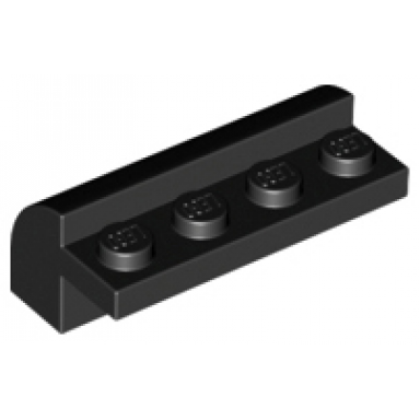 black slope curved 2 x 4 x 1 1 3 with 4 recessed studs