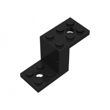 black bracket 5 x 2 x 2 1 3 with 2 holes