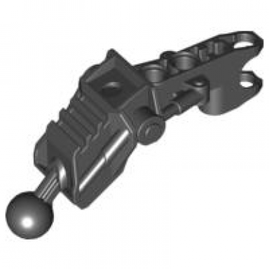 black bionicle av-matoran leg section with ball joint and ball socket