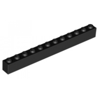 black brick 1 x 12