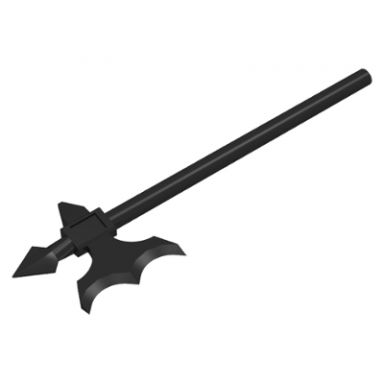black minifigure weapon axe halberd elaborate