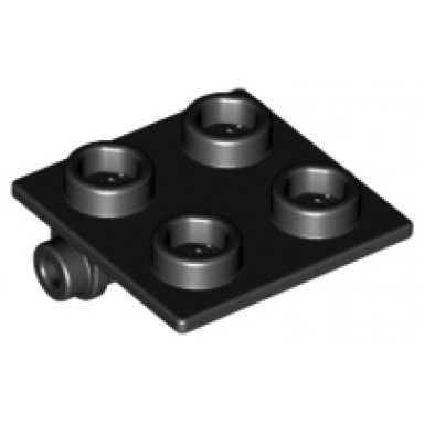 black hinge brick 2 x 2 top plate