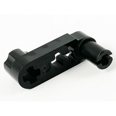 black technic liftarm modified crank pin 1 x 3 - axle holes and squared pin hole