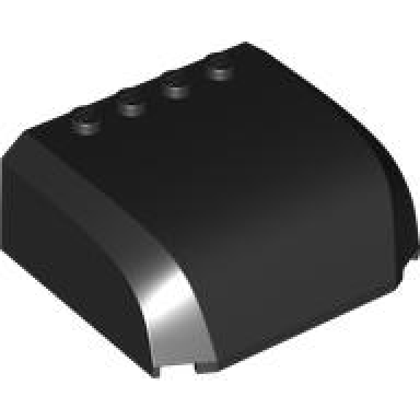 windscreen 5 x 6 x 2 curved top canopy with 4 studs