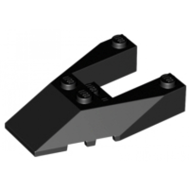 black wedge 6 x 4 cutout with stud notches