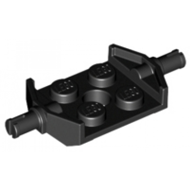black plate modified 2 x 2 with wheels holder wide and hole