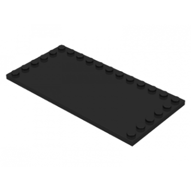 black tile modified 6 x 12 with studs on edges