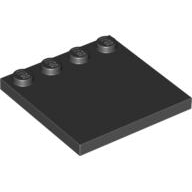 black tile modified 4 x 4 with studs on edge