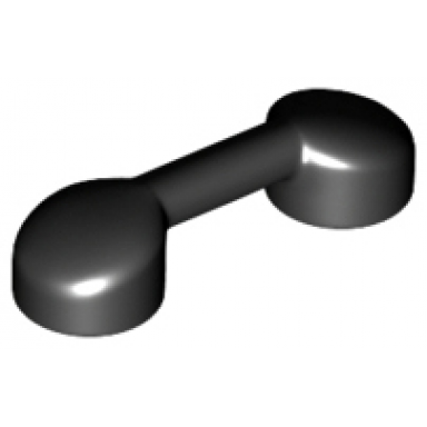 black bar 1 x 3 with 2 stud receptacles radio handle telephone handset