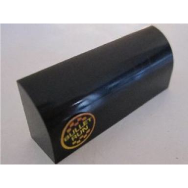 black slope curved 1 x 4 x 1 1 3 with round bullet run pattern sticker - set 8495