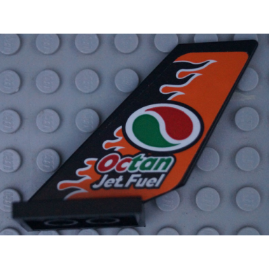 black tail shuttle with octan logo and jet fuel pattern on both sides stickers - set 60178