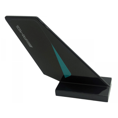 black tail shuttle with dark turquoise triangle and amg logo pattern on both sides stickers - set 76909