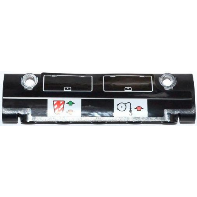 black technic panel curved 11 x 3 with 2 hatches and operating instructions pattern model left side sticker - set 42008