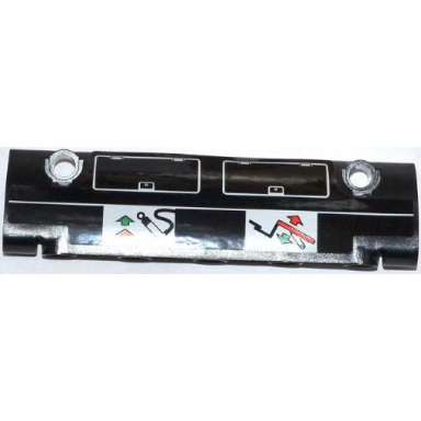 black technic panel curved 11 x 3 with 2 hatches and operating instructions pattern model right side sticker - set 42008
