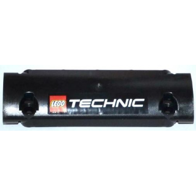 black technic panel curved 11 x 3 with technic logo pattern sticker - set 42008