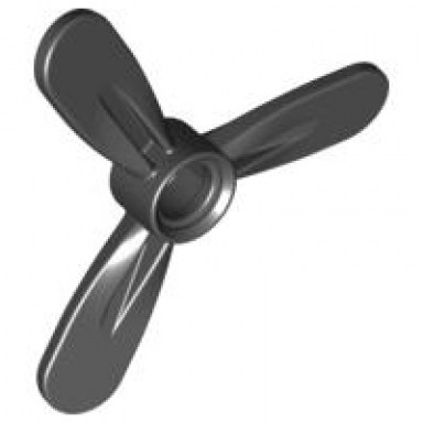 black duplo propeller rotor 3 blade 4 diameter undetermined type
