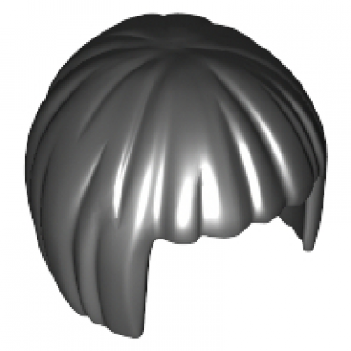 black minifigure hair short bob cut