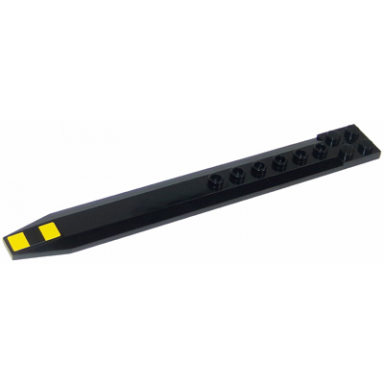 plate modified 2 x 16 with angled side extensions and axle hole rotor blade with 2 yellow stripes pattern sticker - sets 60009 60046 60067 60108 60123 60166 60179