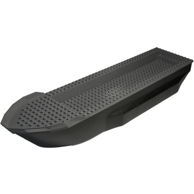 black boat hull unitary 51 x 12 x 6 with side bulges with dark bluish gray top 62791 54101